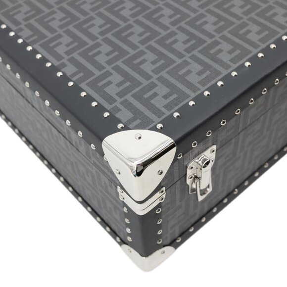 Fendi  FF Logo Large Zucca Canvas Rigid Suitcase Grey - Picture 8 of 14